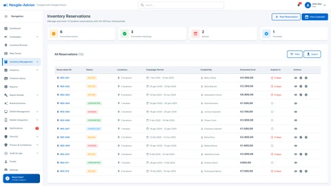 Inventory Reservations Dashboard