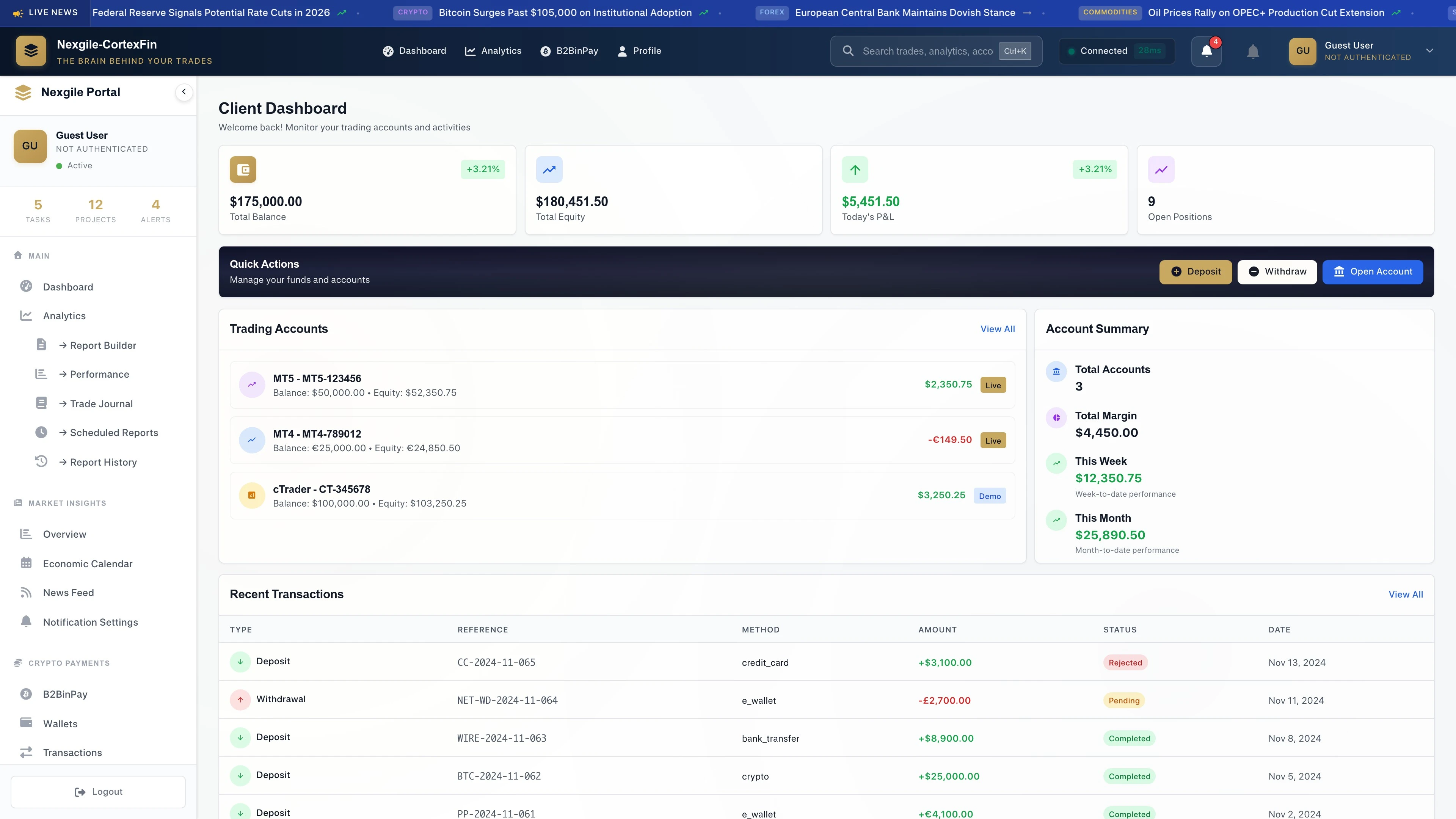 Client Portal Dashboard