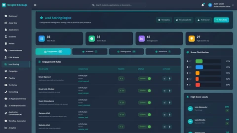 CRM Scoring Dashboard - Student scoring and evaluation interface