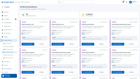 Energy Community Recommendations - AI-powered optimization suggestions