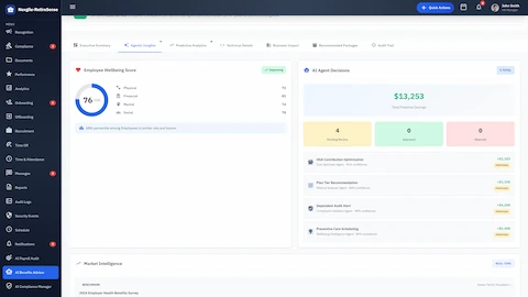 Agentic Insights - Employee wellbeing score, AI agent decisions, and market intelligence benchmarks