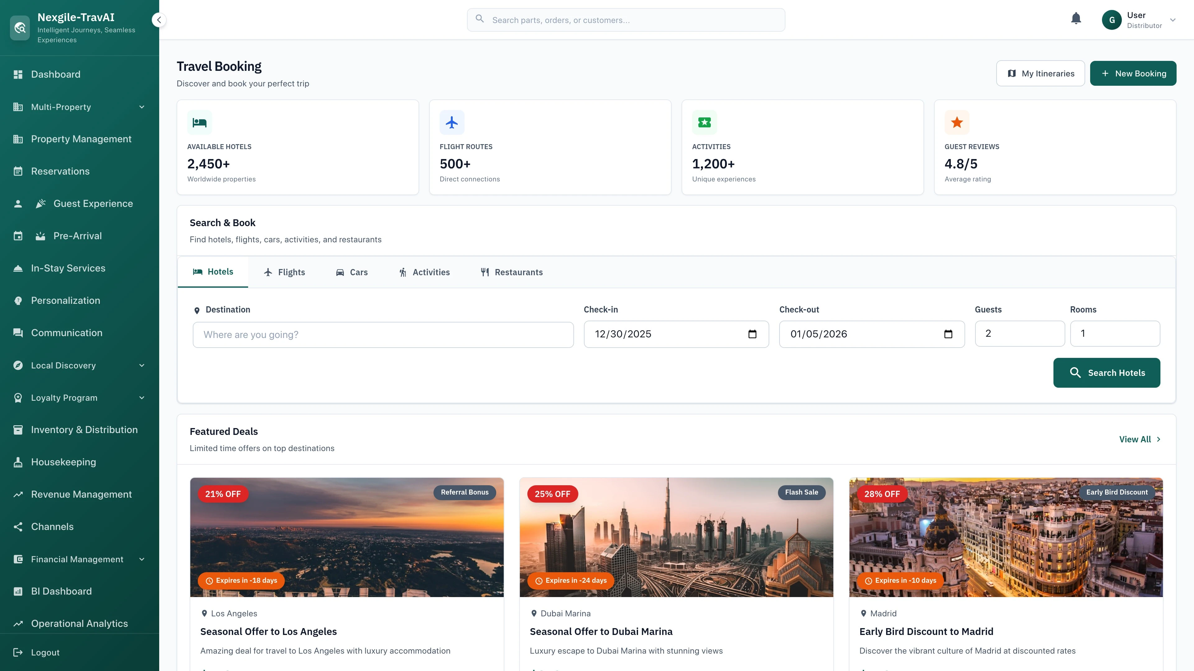 Travel Booking Home